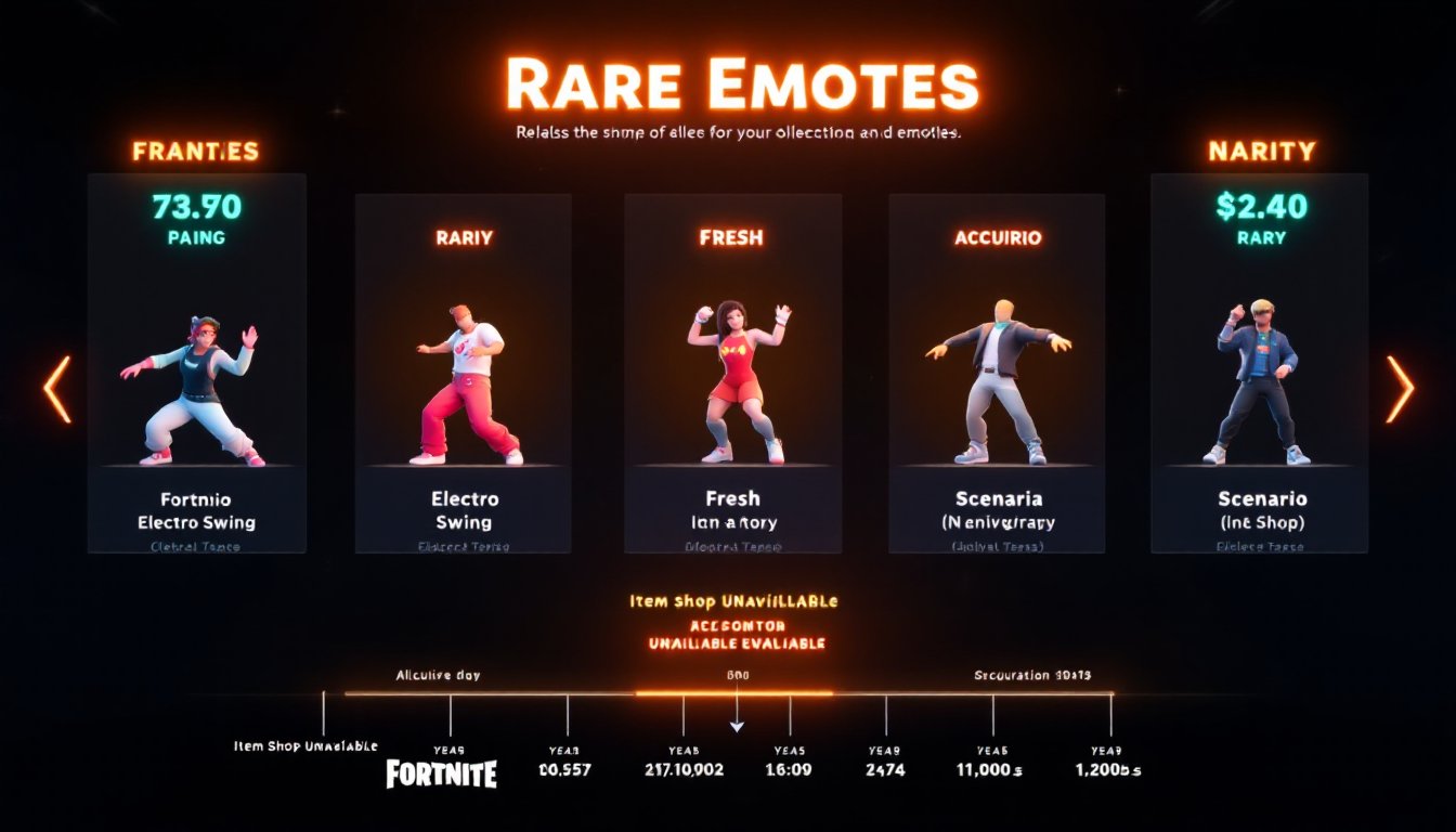 rarest fortnite emotes
